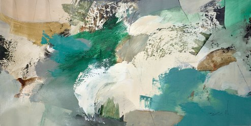 Evergreen Season by Natasha Barnes - Original Painting on Box Canvas
